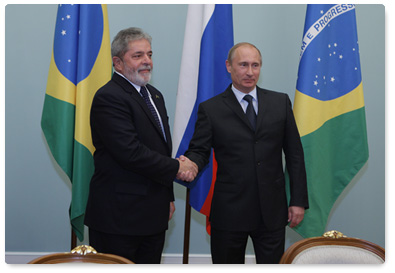 Prime Minister Vladimir Putin meets with Brazilian President Luiz Inácio Lula da Silva