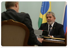 Brazilian President Luiz Inácio Lula da Silva during a meeting with Russian Prime Minister Vladimir Putin|14 may, 2010|18:20