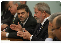 Brazilian President Luiz Inácio Lula da Silva during a meeting with Russian Prime Minister Vladimir Putin|14 may, 2010|18:20