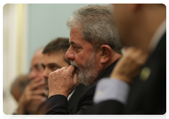 Brazilian President Luiz Inácio Lula da Silva during a meeting with Russian Prime Minister Vladimir Putin|14 may, 2010|18:20