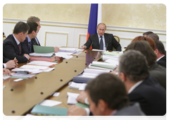 Prime Minister Vladimir Putin during a meeting of the Government Presidium|14 may, 2010|19:52