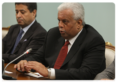 Qatari Deputy Prime Minister and Minister of Energy and Industry Abdullah Bin Hamad Al-Attiyah at a  meeting with Prime Minister Vladimir Putin|20 may, 2010|18:24