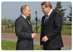 Prime Minister Vladimir Putin and Belarusian Prime Minister Sergei Sidorsky after the meeting of the supreme governing body of the Customs Union comprising Russia, Belarus and Kazakhstan at the head-of-government level|21 may, 2010|14:05