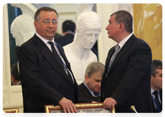 Deputy Prime Minister Igor Sechin and head of Transneft Nikolai Tokarev at the Council of the Heads of Government of the CIS|21 may, 2010|19:39