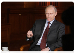 Prime Minister Vladimir Putin during an interview with the Mir intergovernmental broadcasting company|22 may, 2010|12:57