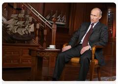 Prime Minister Vladimir Putin during an interview with the Mir intergovernmental broadcasting company|22 may, 2010|13:01