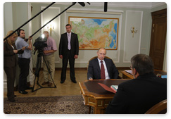 Prime Minister Vladimir Putin meets with head of the Federal Antimonopoly Service Igor Artemyev