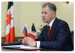 President Alexander Volkov of Udmurtia at a meeting with Prime Minister Vladimir Putin|25 may, 2010|21:10