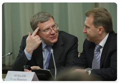 First Deputy Prime Minister Igor Shuvalov and Deputy Prime Minister and Minister of Finance Alexei Kudrin at a meeting on price setting and tariff rates|31 may, 2010|16:27