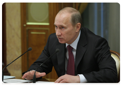 Prime Minister Vladimir Putin chairs a meeting on price setting and tariff rates|31 may, 2010|16:28