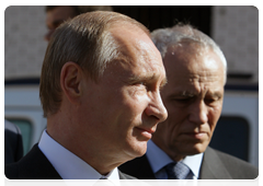 Председатель Правительства Российской Федерации В.В.Путин ознакомился с ходом строительства Деревни Универсиады-2013|5 мая, 2010|17:26