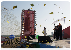Prime Minister Vladimir Putin speaking at a dedication for a football stadium in Kazan|5 may, 2010|20:06
