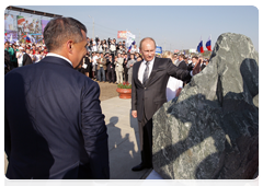 Prime Minister Vladimir Putin speaking at a dedication for a football stadium in Kazan|5 may, 2010|20:06