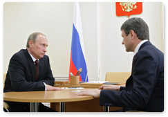 Prime Minister Vladimir Putin meets with Governor of the Krasnodar Territory Alexander Tkachyov