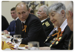 Prime Minister Vladimir Putin meets with veterans of the Great Patriotic War in Novorossiysk