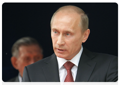 Prime Minister Vladimir Putin during the foundation stone ceremony for the We Fought Together Against Nazism monument on Poklonnaya Hill, Moscow|8 may, 2010|19:43