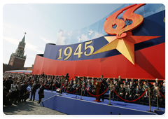 Prime Minister Vladimir Putin at a military parade on Red Square marking the 65th anniversary of Victory in the Great Patriotic War|9 may, 2010|13:51