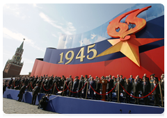 Prime Minister Vladimir Putin at a military parade on Red Square marking the 65th anniversary of Victory in the Great Patriotic War|9 may, 2010|13:54