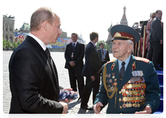 Prime Minister Vladimir Putin at a military parade on Red Square marking the 65th anniversary of Victory in the Great Patriotic War|9 may, 2010|14:00