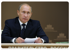 Prime Minister Vladimir Putin holding a conference call on the rebuilding of the Sayano-Shushenskaya hydroelectric power plant|1 june, 2010|16:00