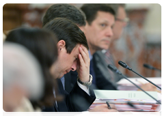 Deputy Prime Minister of the Russian Federation Alexander Zhukov and Deputy Prime Minister and the President's plenipotentiary representative in the North Caucasus Federal District Alexander Khloponin at a meeting of the Russian Government|10 june, 2010|15:25