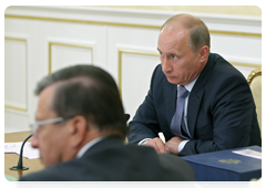 Prime Minister Vladimir Putin at a meeting of the Government Presidium|16 june, 2010|18:37