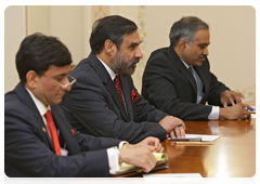 Indian Commerce and Industry Minister Anand Sharma at a meeting with Prime Minister Vladimir Putin|19 june, 2010|14:52