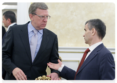 Deputy Prime Minister and Finance Minister Alexei Kudrin and Minister of the Interior Rashid Nurgaliyev before the Government Presidium meeting|21 june, 2010|17:33