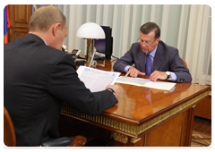 First Deputy Prime Minister Viktor Zubkov meeting with Prime Minister Vladimir Putin|23 june, 2010|12:25