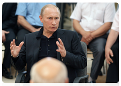 Prime Minister Vladimir Putin meeting with coal miners in Novokuznetsk|24 june, 2010|15:11