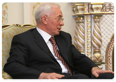 Ukrainian Prime Minister Mykola Azarov at a meeting with Prime Minister Vladimir Putin|28 june, 2010|11:58