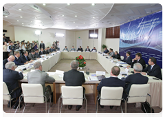 Prime Minister Vladimir Putin chairs at a meeting of the board of the Council for Physical Fitness and Sports|28 june, 2010|17:02