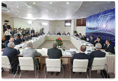 Prime Minister Vladimir Putin chairs a meeting of the board of the Council for Physical Fitness and Sports