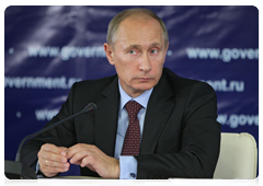 Prime Minister Vladimir Putin chairs at a meeting of the board of the Council for Physical Fitness and Sports|28 june, 2010|17:02