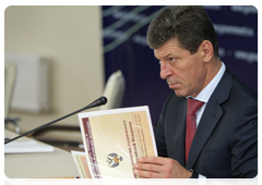 Deputy Prime Minister Dmitry Kozak at a meeting of the board of the Council for Physical Fitness and Sports|28 june, 2010|17:02