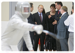 Prime Minister Vladimir Putin visiting the Olympic training centre Ozero Krugloye|28 june, 2010|17:59