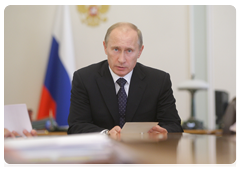 Prime Minister Vladimir Putin chairing a meeting on federal budget spending on agriculture for 2011-2013|29 june, 2010|18:05