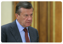 First Deputy Prime Minister Viktor Zubkov at a meeting of the Government of the Russian Federation|3 june, 2010|17:29