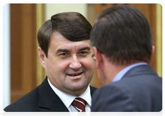 Minister of Transport Igor Levitin at a meeting of the Government of the Russian Federation|3 june, 2010|17:30