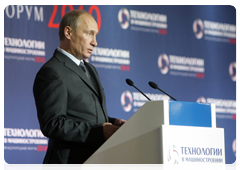 Prime Minister Vladimir Putin at the opening of the international forum Engineering Technologies-2010 in Moscow|30 june, 2010|14:36