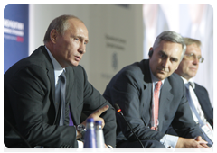 Prime Minister Vladimir Putin at the opening of the international forum Engineering Technologies-2010 in Moscow|30 june, 2010|14:39