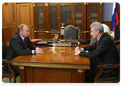 Prime Minister Vladimir Putin meeting with Minister of Education and Science Andrei Fursenko|5 june, 2010|13:00