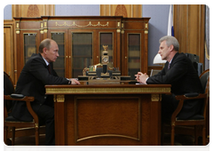 Prime Minister Vladimir Putin meeting with Minister of Education and Science Andrei Fursenko|5 june, 2010|13:00