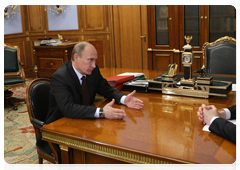 Prime Minister Vladimir Putin meeting with Minister of Education and Science Andrei Fursenko|5 june, 2010|13:00