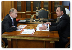 Prime Minister Vladimir Putin meets with Vitaly Mutko, Minister of Sport, Tourism and Youth Policy