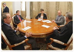 Prime Minister Vladimir Putin at a meeting with President of the International Olympic Committee Jacques Rogge|7 june, 2010|18:28