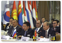 Prime Minister Vladimir Putin attends the third summit of the Conference on Interaction and Confidence-Building Measures in Asia in Istanbul, Turkey
