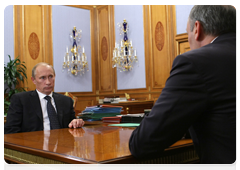 Prime Minister Vladimir Putin with Dagestan President Magomedsalam Magomedov|9 june, 2010|21:56