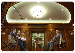 Prime Minister Vladimir Putin giving an interview to Agence France Presse and France 2 television channel ahead of his working visit to France|10 june, 2010|09:00