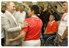 Prime Minister Vladimir Putin visits the South Federal Athletic Training Centre in Sochi|14 july, 2010|17:40